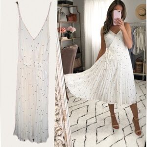 LOFT White Polka Dot Dress